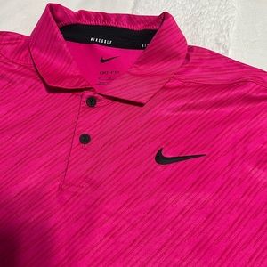 PINK nike men’s dry fit golf shirt
